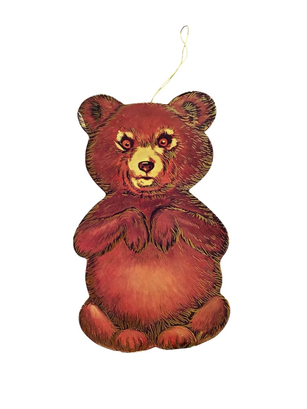 Vintage‎ 1983 Merrimack Publ. Corp. 3D Die-Cut Bear Spool Ornament